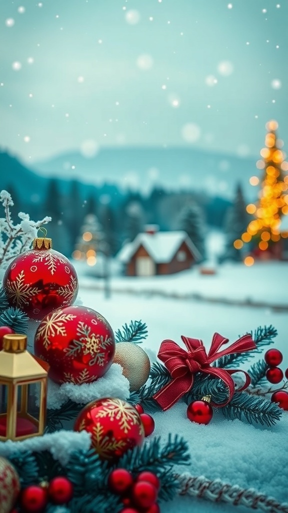 Vintage Christmas Aesthetic Laptop Wallpaper